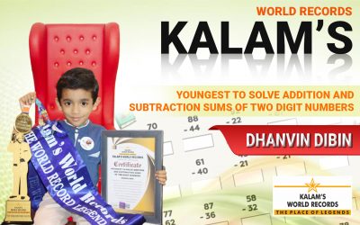 YOUNGEST TO SOLVE ADDITION AND SUBTRACTION SUMS OF TWO DIGIT NUMBERS