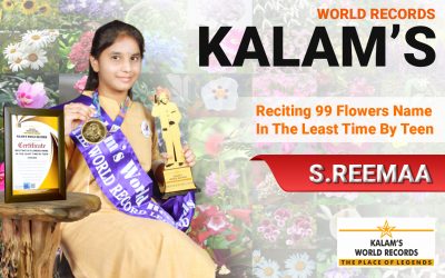 RECITING 99 FLOWERS NAME IN LEAST TIME BY TEEN