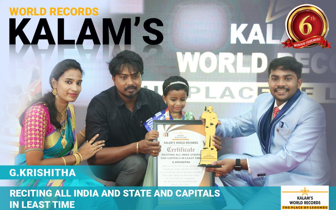 Reciting All India and State and Capitals in Least Time
