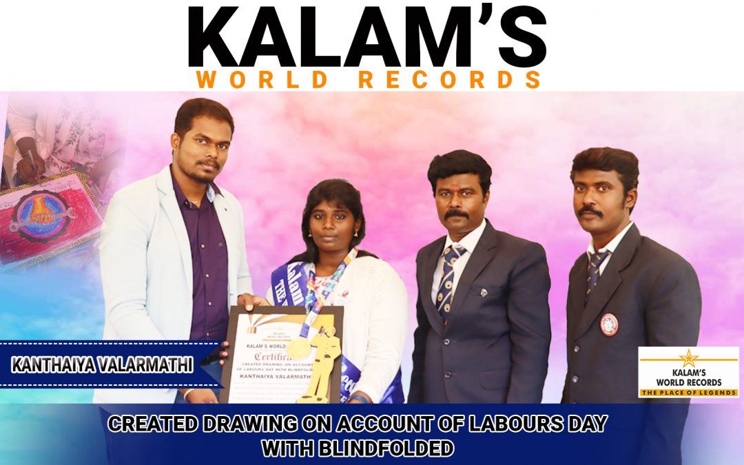 Created Drawing on Account of Labours Day With Blindfolded