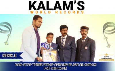 Non-stop Three Strap Curling Blade Silambam for One Hour