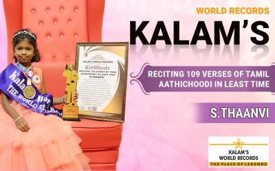 Reciting 109 Verses of Tamil Aathichoodi in Least Time