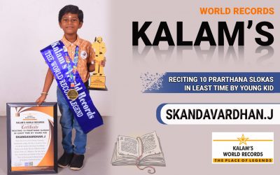 Reciting 10 Prarthana Slokas in Least Time by Young Kid