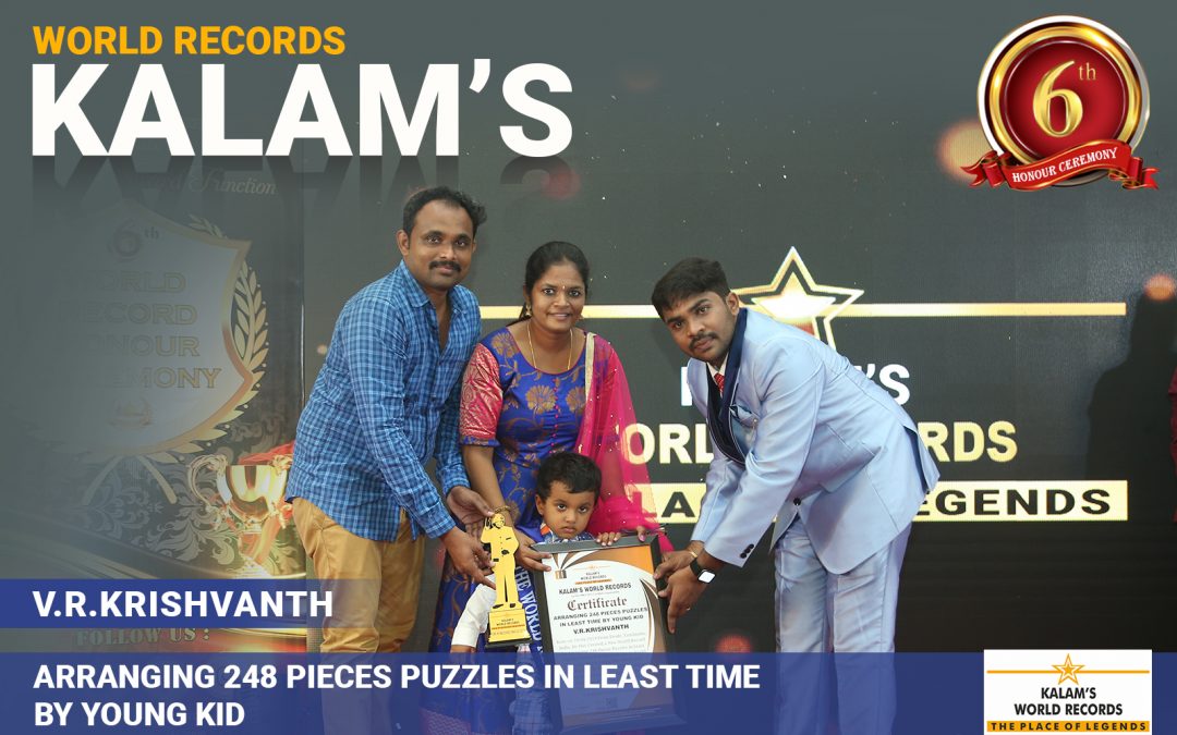 Arranging 248 Pieces Puzzles in Least Time by Young Kid