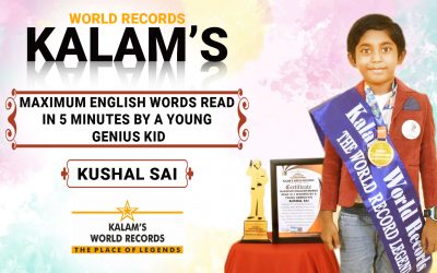 Maximum English Words Read in 5 Minutes by a Young Genius Kid