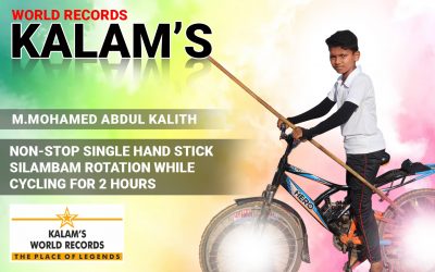 Non-Stop Single Hand Stick Silambam Rotation While Cycling for 2 Hours
