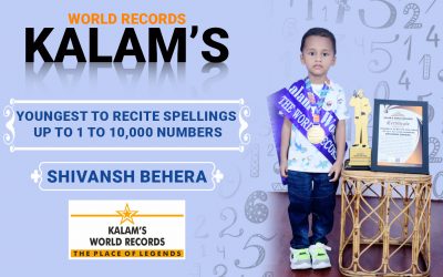 Youngest to Recite Spellings Up to 1 to 10,000 Numbers