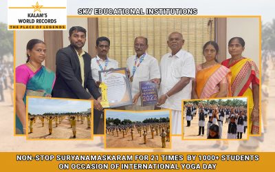 Non-stop Suryanamaskaram for 21 Times by 1000+ Students on Occasion of International Yoga Day