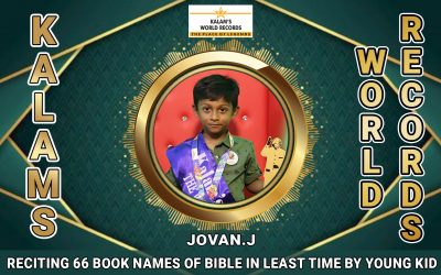 Reciting 66 Book Names of Bible in Least Time by Young Kid