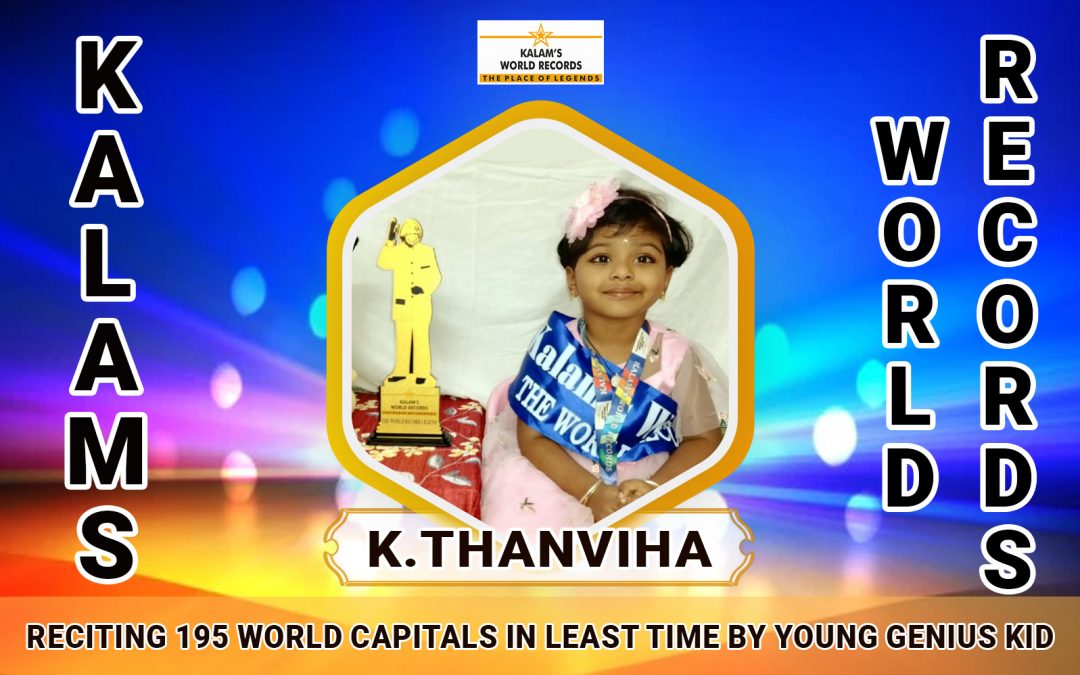 Reciting 195 World Capitals in Least Time by Young Genius Kid
