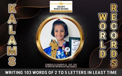 Writing 103 Words of 2 to 5 Letters in Least Time