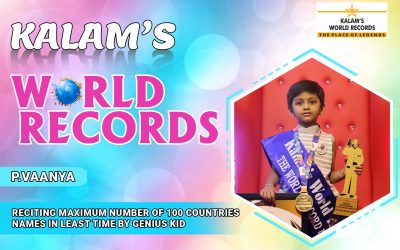 Reciting Maximum Number of 100 Countries Names in Least Time by Genius Kid