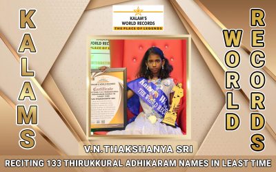 Reciting 133 Thirukkural Adhikaram Names in Least Time
