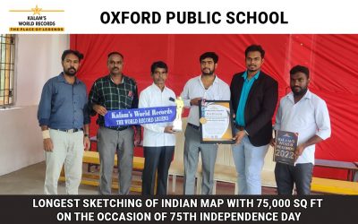 Longest Sketching of Indian Map With 75,000 Sq Ft on the Occasion of 75th Independence Day