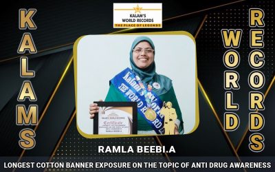 Longest Cotton Banner Exposure on the Topic of Anti Drug Awareness