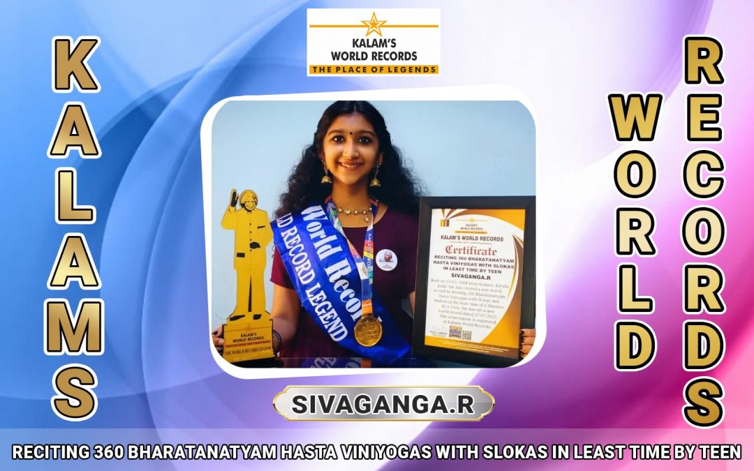 Reciting 360 Bharatanatyam Hasta Viniyogas With Slokas in Least Time by Teen