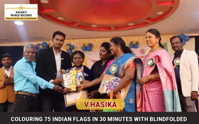 Colouring 75 Indian Flags in 30 Minutes With Blindfolded
