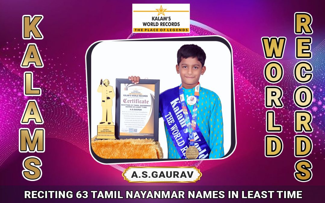 Reciting 63 Tamil Nayanmar Names in Least Time