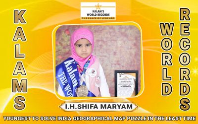 Youngest to Solve India Geographical Map Puzzle in the Least Time