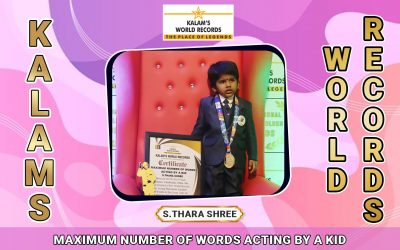 Maximum Number of Words Acting by a Kid