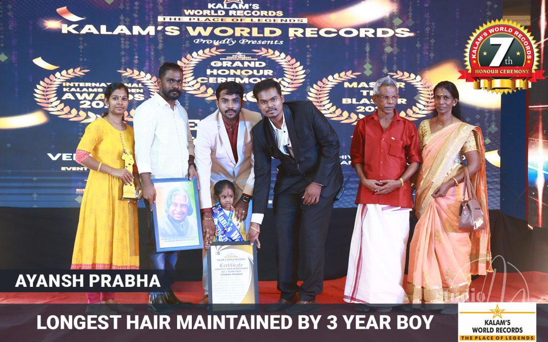 Longest Hair Maintained by 3 Year Boy