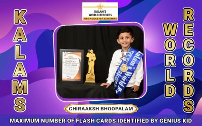 Maximum Number of Flash Cards Identified by Genius Kid