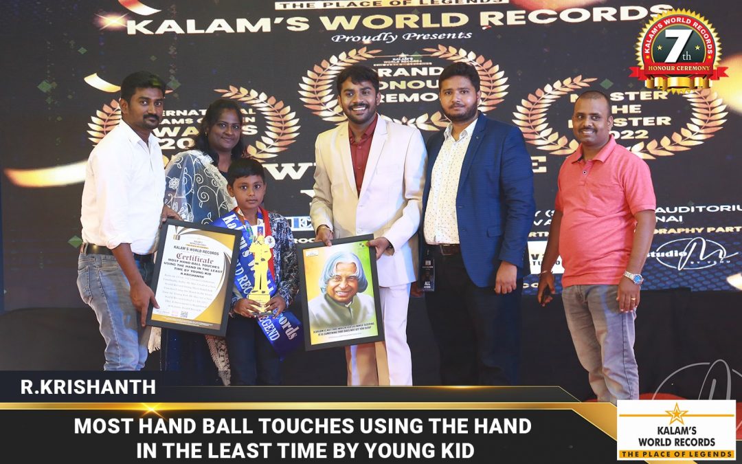 Most Hand Ball Touches Using the Hand in the Least Time by Young Kid