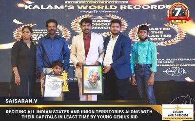 Reciting All Indian States and Union Territories Along With Their Capitals in Least Time by Young Genius Kid
