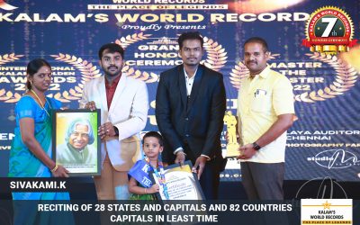 Reciting of 28 States and Capitals and 82 Countries Capitals in Least Time