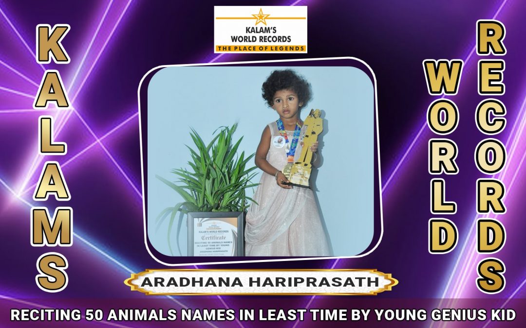 Reciting 50 Animals Names in Least Time by Young Genius Kid