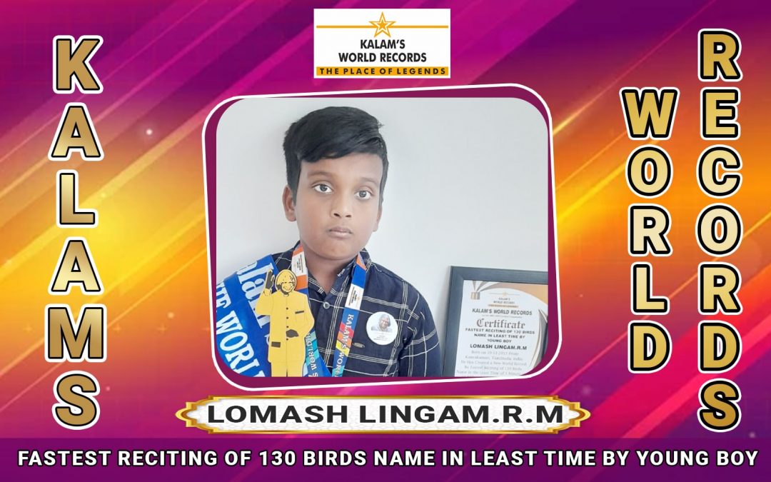 Fastest Reciting of 130 Birds Name in Least Time by Young Boy