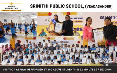 100 Yoga Asanas Performed by 180 Above Students in 22 Minutes 37 Seconds