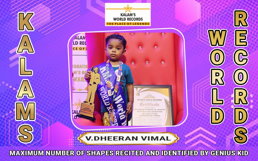 Maximum Number of Shapes Recited and Identified by Genius Kid