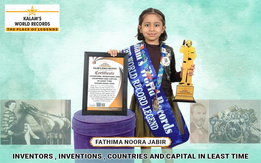 Inventors, Inventions and Countries and Capital in Least Time