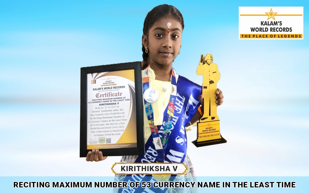 RECITING MAXIMUM NUMBER OF 53 CURRENCY NAME IN THE LEAST TIME