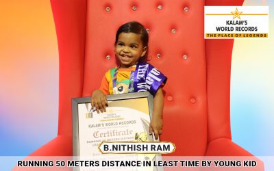 Running 50 Meters Distance in Least Time by Young Kid