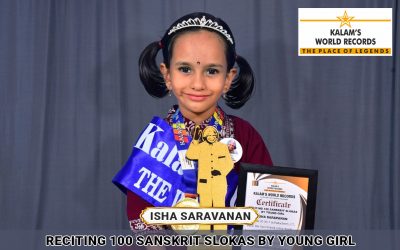 Reciting 100 Sanskrit Slokas by a Young Girl