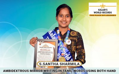 Ambidextrous Mirror Writing in Tamil Words Using Both Hand