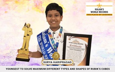 Youngest to Solve Maximum Different Types and Shapes of Rubik’s Cubes