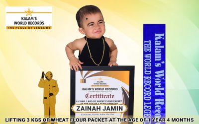 Lifting 3 Kgs of Wheat Flour Packet at the Age of 1 Year 4 Months