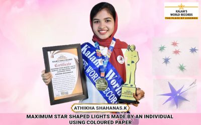Maximum Star Shaped Lights Made by an Individual Using Coloured Paper