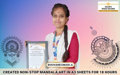 Created Non-stop Mandala Art in A3 Sheets for 18 Hours