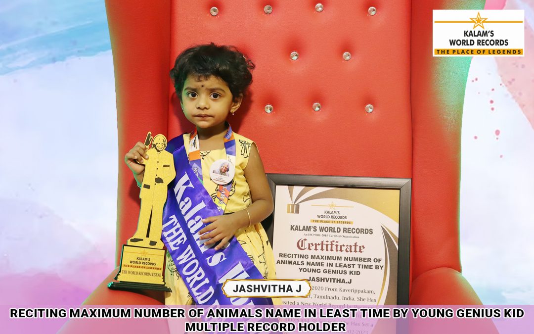 Reciting Maximum Number of Animals Name in Least Time by Young Genius Kid | Multiple Record Holder