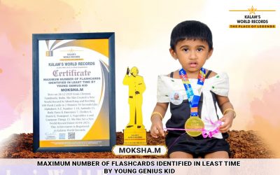 Maximum Number of Flashcards Identified in Least Time by Young Genius Kid