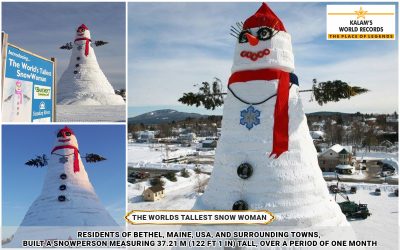 The Worlds Tallest Snow Woman