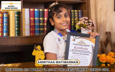 Identified 254 World Flags in the Least Time by Genius Girl