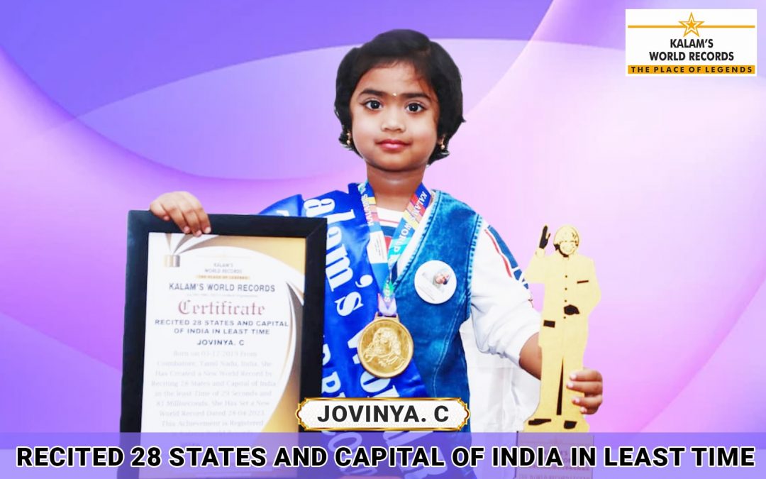 Recited 28 States and the Capital of India in the Least Time