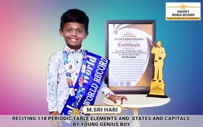 Reciting 118 Periodic Table Elements and States and Capitals by Young Genius Boy