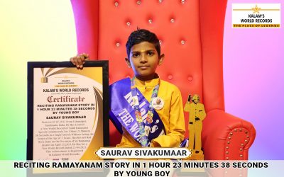 Reciting Ramayanam Story in 1 Hour 23 Minutes 38 Seconds by Young Boy