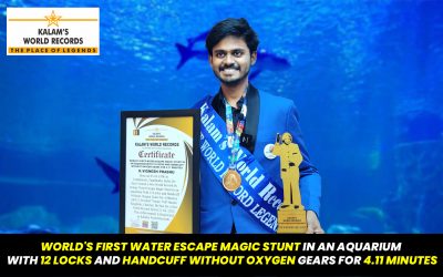 World’s First Water Escape Magic Stunt In An Aquarium With 12 Locks And Handcuff Without Oxygen Gears For 4.11 Minutes